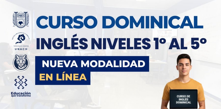 Curso Autofinanciable: Niveles 1° al 5° Inglés Dominical en Línea (Enero - Mayo 2026)