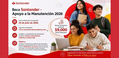Beca Santander "Apoyo a la Manutención 2026"