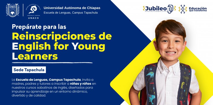 Inscripciones y reinscripciones - Cursos Autofinanciables de Inglés para niños y niñas (Tapachula)