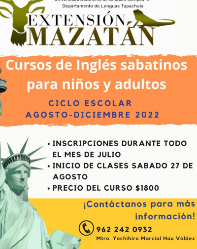 Extensión Mazatán- Cursos de Inglés